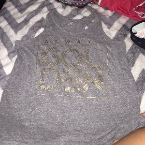 Grey Tank That Says “Always Golden”